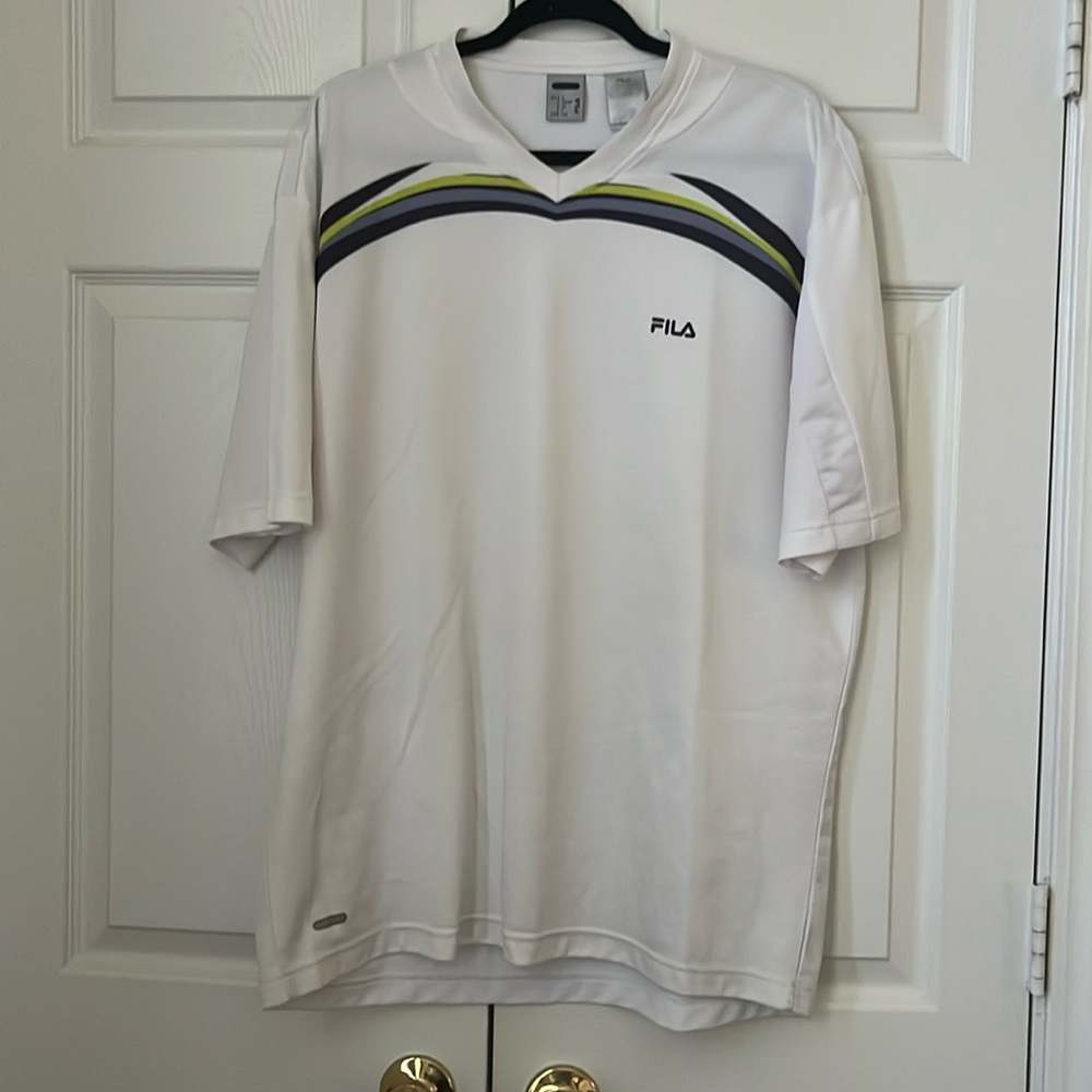 Fila Performa White Tennis/Pickleball Shirt size L